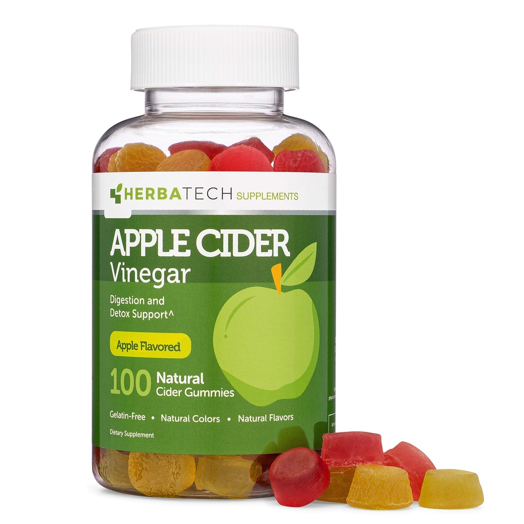 Gommies de vinaigre de cidre de pomme (Keto Friendly) avec Mère (100 Gommies, Extra Grande Bouteille) pour Digestion et Detox, Enhanced with Ginger Dry Extract (Chewable, Made in the USA, Gluten Free)