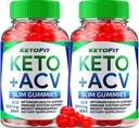(2 Pack) Ketofit ACV Gummies Advanced 1000mg, KetoFit Keto + ACV Gestion du poids Gummies vinaigre de cidre de pomme Keto Fit Dietary Supplément Ketofit Gummies Avis Vitamine B12 B6 (120 Gummies)
