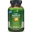 Irwin Naturals Haute puissance Mega D3 & K2 + Extrait curcuma - 60 Softgels liquides - Bons sains et fonction immunitaire