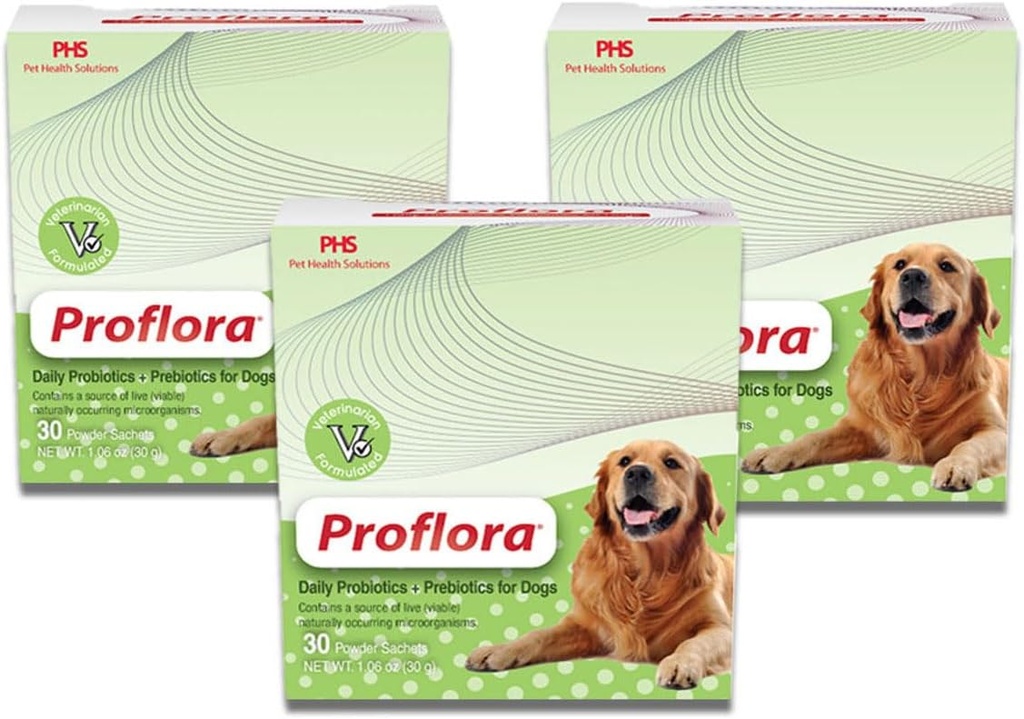Probiotique pour chiens - Digestion saine - Système immunitaire boost - Fonction normale Bowel - Santé de la peau et du manteau - Supplément pour le tract GI - 90 portions, 3-pack