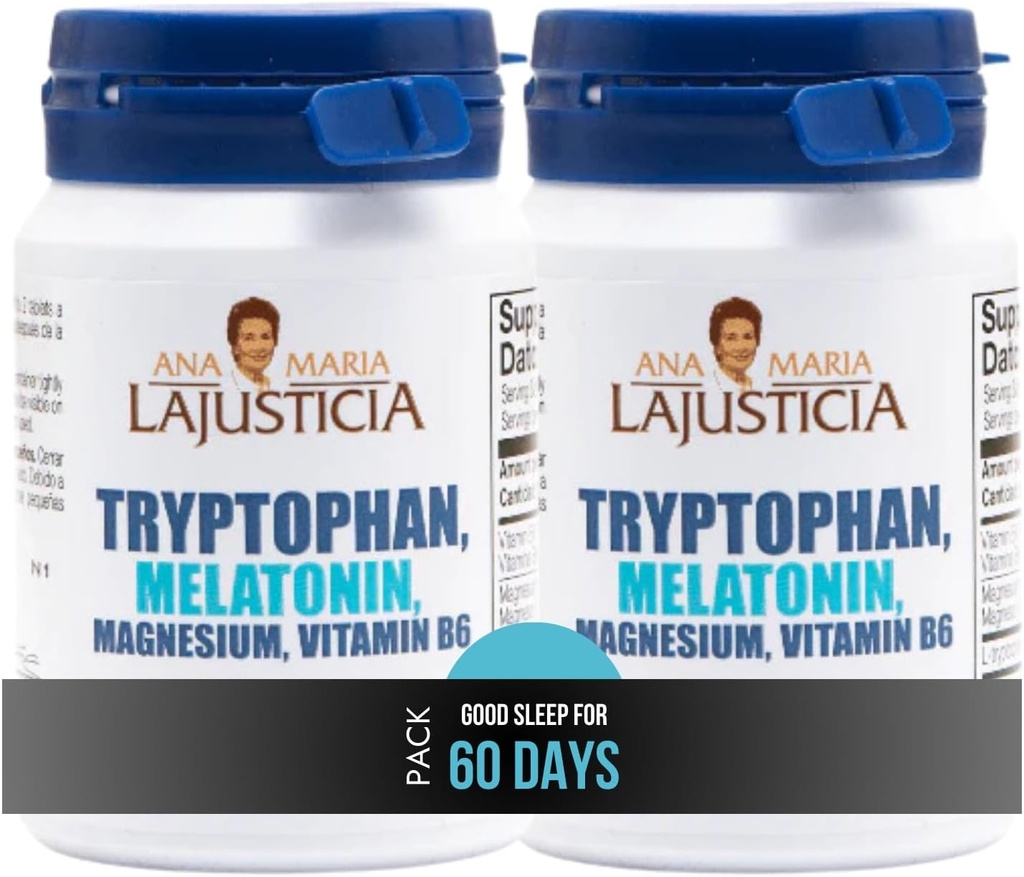ANA MARIA LAJUSTICE TRYPTOPHAN,MELATONIN, Magnésium,Vitamine B6-60TABS (2)