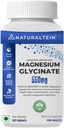 Supplément au glycinate de magnésium - 60 comprimés x 121 mg Magnésium élémentaire, 555 mg Une fois par jour Bisglycinate chélaté pur pour la bonne santé et le sommeil - Testé et fiable pour les métaux lourds