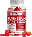 Citrate de magnésium Gommies 420mg par portion - 90 Gommies végétaliens - favorise la relaxation saine, le muscle, les os et le soutien énergétique (90 Gommies fraises)