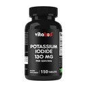 Supplément alimentaire iodide de potassium 130 mg par portion - 150 comprimés (1 bouteille) - Exp 05/2030