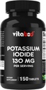 Supplément alimentaire iodide de potassium 130 mg par portion - 150 comprimés (1 bouteille) - Exp 05/2030