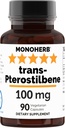 MONOHERB Trans-Pterostilbène 100 mg par gélule - 90 gélules végétariennes