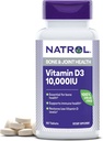 Natrol Vitamine D3 10,000 UI Comprimés, Soutenir votre santé immunitaire, 60 Compte