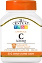 21st Century Vitamin C 500 mg Chewable Tablets, Orange, 110 Count