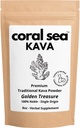 Powder Kava Noble Kava Kava Root Drink Vanuatu Traditional Grind Tea Calmant Uplifting Balanced Strong Natural Bitter Flavor Golden Treasure 8oz