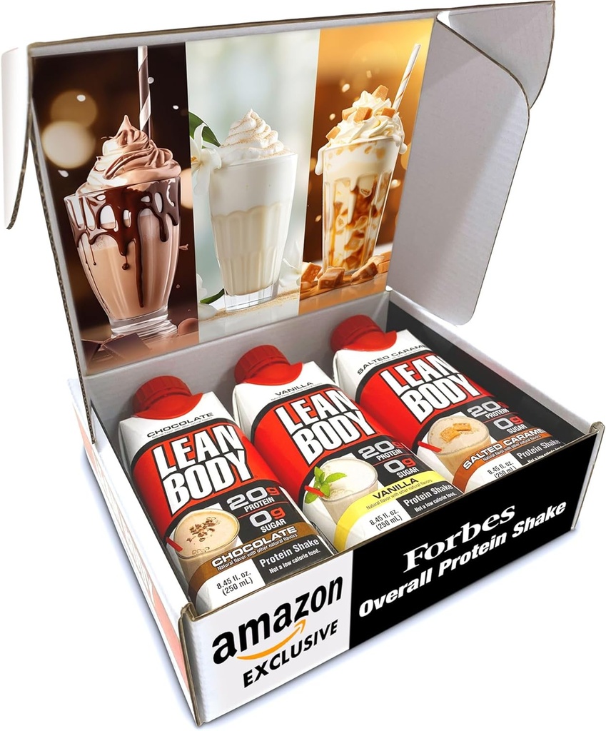 Labrada Lean Body Triple Taster Pack (en anglais seulement) Mélange de protéines, Zéro sucre, sans gluten, enrichi de 22 vitamines et minéraux 8,45Fl Oz (paquet de 3)