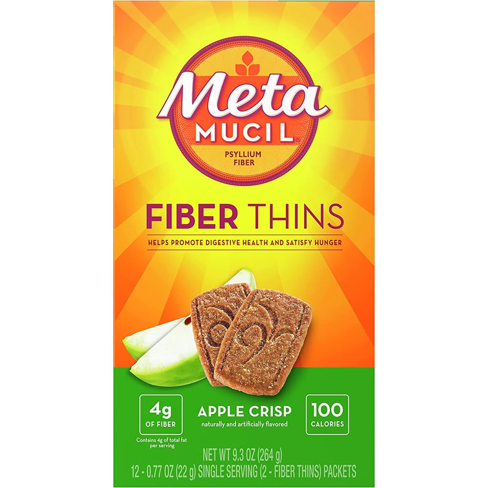 Métamucil MultiGrain Fibre Wafers Apple Crisp - 12 ct, boîte de 2