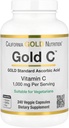 California Gold Nutrition Gold C USP Grade Vitamine C Supplément - Immune Support & Saisonnier Wellness - Végétarien Friendly - Sans gluten, sans OGM - 1000 mg - 240 Capsules de Veggie