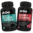 Colon & Rein Cleanse Detox Supplément de soutien - Pilules de nettoyage intestinal de 15 jours et probiotique pour Bloating et mouvement quotidien de Bowel Flush - Aider à soutenir la santé des reins, des vésicules et des urines