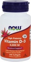Now Foods, (2 Pack) Vitamin D-3 High Potency, 2,000 IU, 240 Softgels