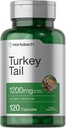 Horbäach Turkey Tail Mushroom Capsules $ 1200mg $ 120 Count $ Non-OGM et extrait sans gluten