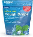 Amazon Basic Care Sugar Free Menthol Toux gouttes, 140 compte