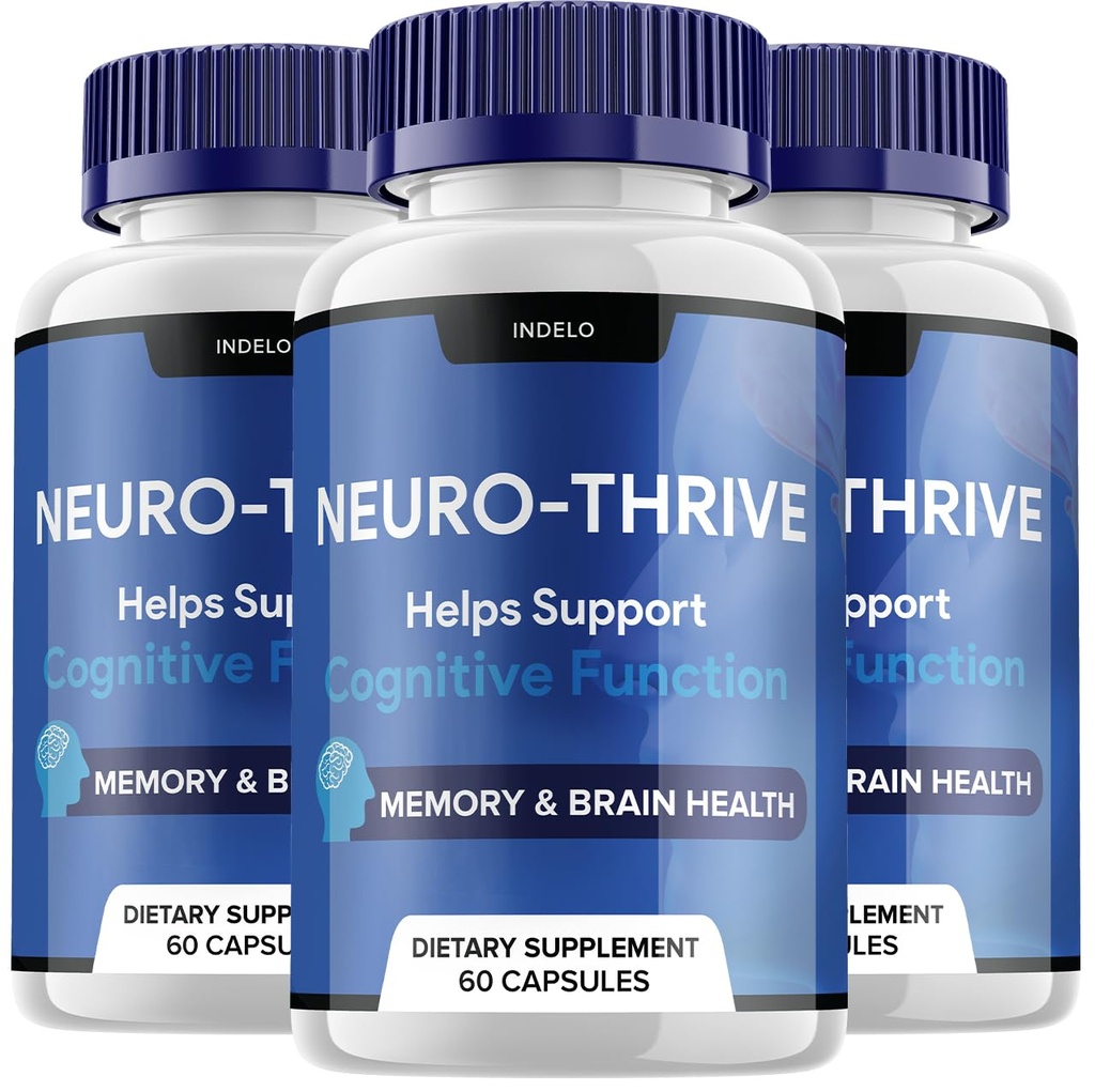 (3 packs) Neuro Thrive Cerveau Supplément, Neuro Thrive pour la Formule Mémoire, Neuro-Thrive PQQ pour réduire les effets négatifs du brouillard cérébral Fonction cognitive Neuro-Thrive Examens NeuroThrive (180 capsules)