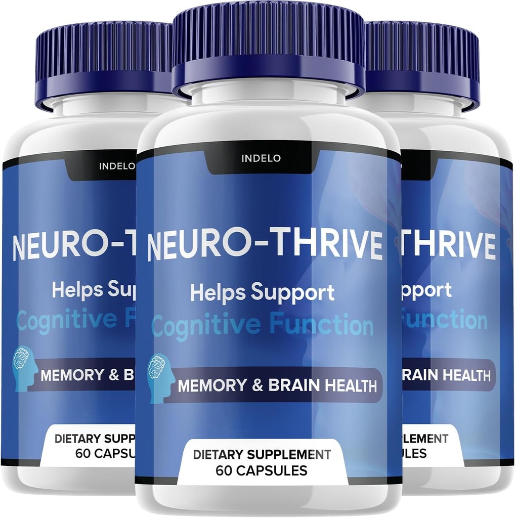 (3 packs) Neuro Thrive Cerveau Supplément, Neuro Thrive pour la Formule Mémoire, Neuro-Thrive PQQ pour réduire les effets négatifs du brouillard cérébral Fonction cognitive Neuro-Thrive Examens NeuroThrive (180 capsules)