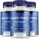 (3 packs) Neuro Thrive Cerveau Supplément, Neuro Thrive pour la Formule Mémoire, Neuro-Thrive PQQ pour réduire les effets négatifs du brouillard cérébral Fonction cognitive Neuro-Thrive Examens NeuroThrive (180 capsules)