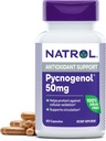 Natrol Pycnogenol Capsules, Antioxydant Protection, Supplément protège contre l'oxydation cellulaire et les dommages liés à l'âge, Extrait d'écorce de pin Maritime européenne, supporte la circulation, 50 mg, 60 Compte