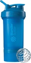 Bouteille de mélangeur avec organisateur de pilule et stockage pour ProStak de poudre de protéines, 22-Ounce, Cyan