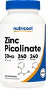 Nutricost Zinc Picolinate 30mg, 240 Capsules - Sans gluten et sans OGM