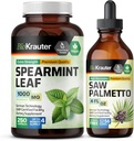 BIO KRAUTER Spearmint 250 Capsules & Saw Palmetto Teinture 4 Fl. Oz.