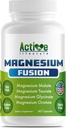 Active Lifestyle 4X Supplément de magnésium, Magnésium Glycinate, Taurat, Malate, Complexe d'orotate, Sommeil calme, Sans OGM, Sans gluten, Sans soja, Sans laiterie, Testé en laboratoire, Fabriqué aux États-Unis