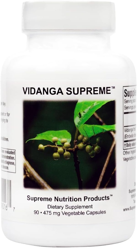 Supreme Nutrition Vidanga Supreme, 90 capsules végétariennes pures Vidanga