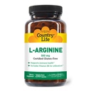 Country Life Caps L-Arginine avec vitamine B-6, 500mg, 200 Capsules Vegan, certifié sans gluten, certifié végétalien