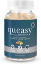 Trois Lollies Queasy Naturals Ginger Capsules - Supplément de Relief Nausées Non-Drowsy - Prévention de la maladie de mouvement et Relief Nausées pendant la chimiothérapie - 1000mg Racine de Ginger - 30 Caps