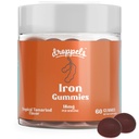 Gommies de fer Droppels 18mg pour les femmes et les hommes – supplément végétalien de fer à base de plantes , soutient l'énergie et la santé du sang , non-OGM , sans gluten et sans gélatine , 60 comte