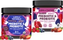 Lama Naturals Kids Pre & Probiotic Gummies + Adulte Pre & Probiotics Bundle.