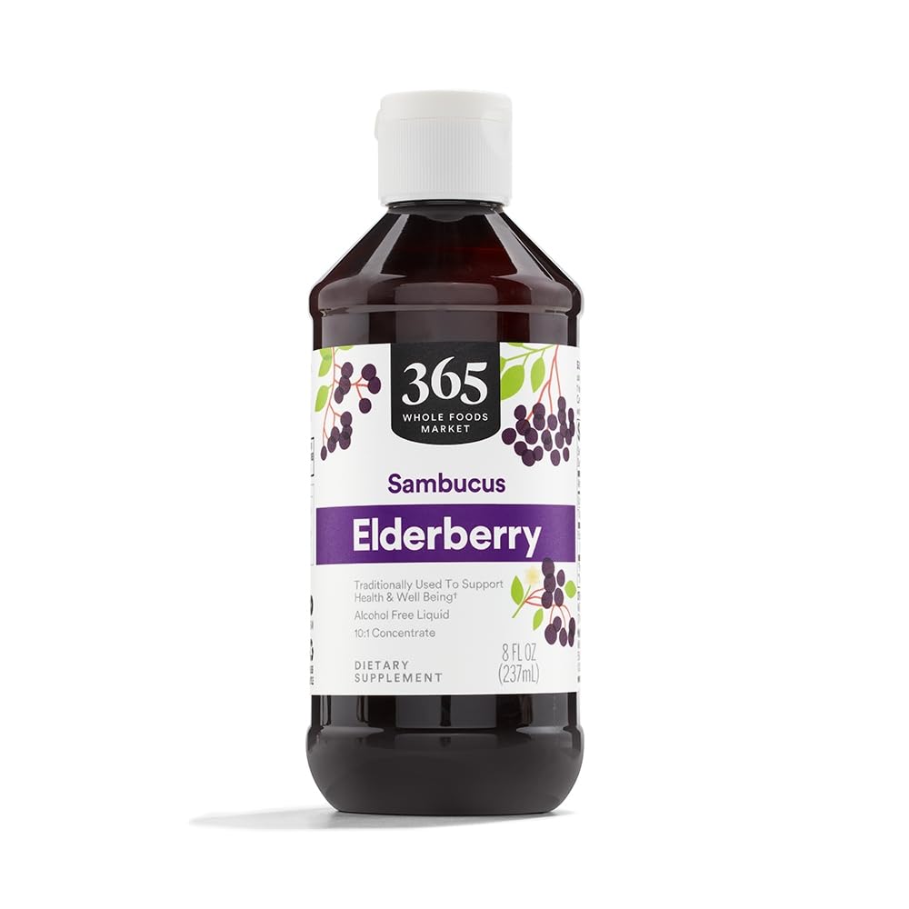 365 Par le marché des aliments entiers, Sirop de baies aînées, 8 Fl Oz