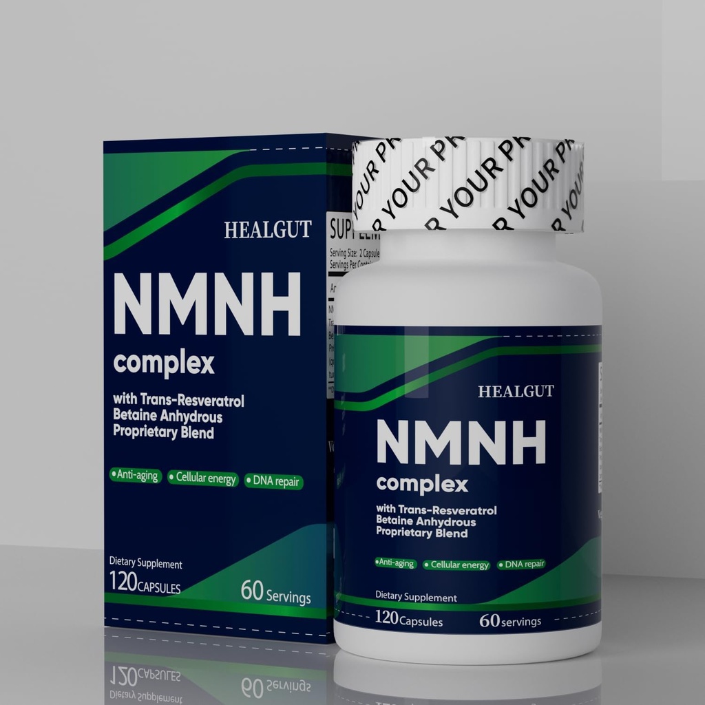 Supplément NMNH Premium pour la percée anti-âge - Boost NAD+ Niveaux Capsules de Liposome 120 portions