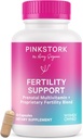 Suppléments Fécondité Pink Stork pour les femmes: 2-en-1 Soutien à la conception avec Inositol, Vitex et Vitamines