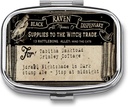 Metal 2 Compartiment Pill Organizer Travel Friendly Portable Compact Pill Box Cute Pill Case pour contenir des vitamines/huile de poisson/compléments/médecine/comprimé pour la purse/pochette (Étiquette d'entretien)