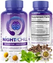 Supplément de sommeil de nuit – 60 Capsules - Soutien de sommeil reposant avec DHH-B de Magnolia Bark et supplément L-Theanine - Stress Calme Mood Support - Pilules de sommeil pour adultes par MaxLife Naturals