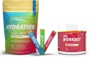 Mélanges de poudre d'hydratation sans sucre - 15 Stick Packs & Poudre de pré-travail avec ACV.
