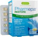 Igennus Pharmepa Restore, Pure EPA 1000mg, Omega 3 rTG Huile de poisson, certifié IFOS, haute absorption, 90% Concentration Triple Force, sauvage et durable, Lemon Flavor, 1-Mois d'approvisionnement, 60 Softgels
