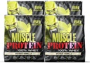 LABES COLOSSALES Muscle Whey Protéine Aromatisée Poudre de protéines, 25 000 mg Acides aminés/Serveur, Filtré à froid (Packaging May Vary) (20 livres (paquet de 4), Vanille)