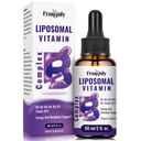 Vitamine Liposomique B Complexe Liquid Sublinguale B Complex Vitamines Supplément pour femmes Hommes Absorption améliorée Méthylé B12,B1, B2, B3, B5, B6,Folat,Biotine pour l'énergie et le soutien immunitaire-2.0 oz