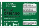 LA COMPAGNIE OREGANO- Huile d'Origan 1 fl. oz 30 ml, 90+ Carvacrol, Extra-résistance, liquide, végétalien, végétalien, non-OGM, gouttes sans gluten, gouttes saisonnières, naturel, de qualité alimentaire comestible, Aceite De Origan