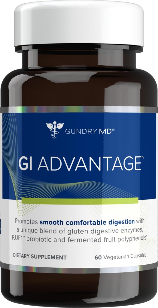 Gundry MD GI Advantage Gut Supplement with Probiotics, Digestive Enzymes, and Superfruit Extracts for Strong Metabolism, Energy, Digestion, and Muscle Support - (30 Servings)