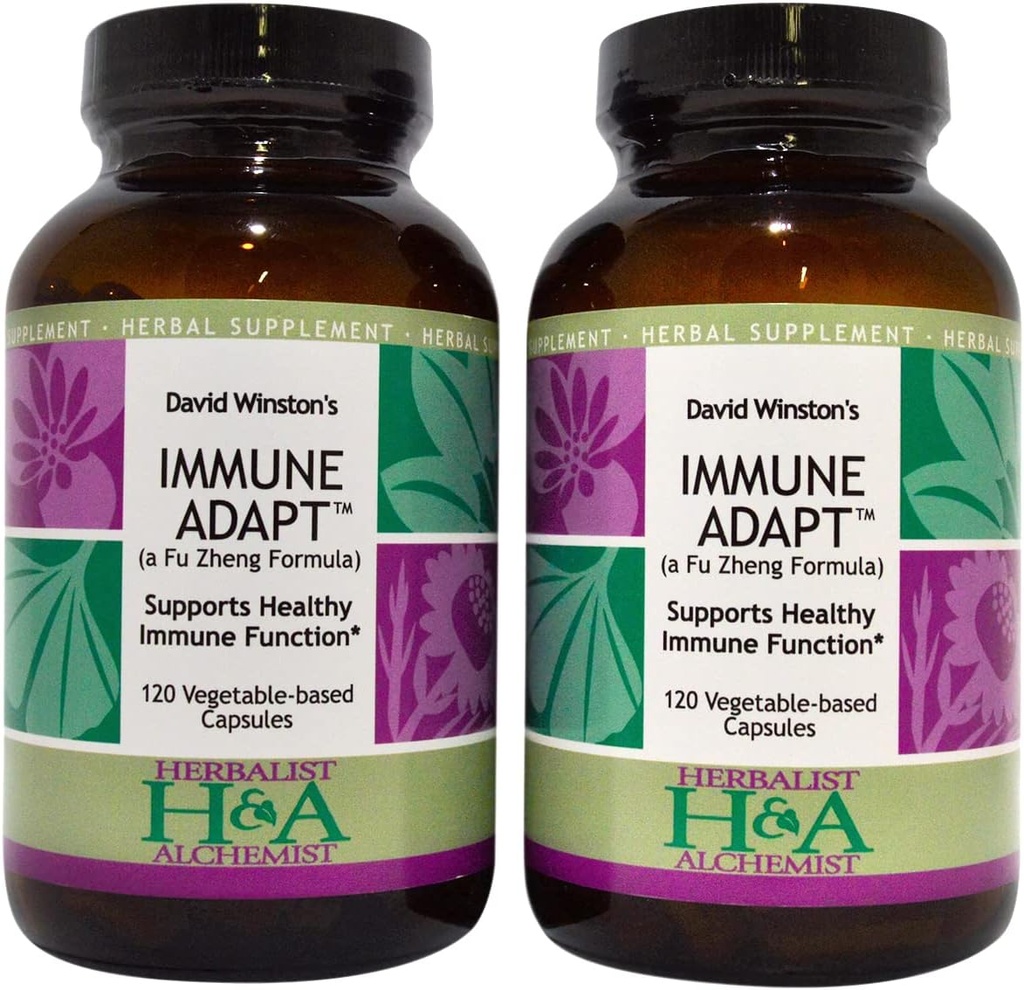 Herbalist & Alchemist, Immune de David Winston adapter Fu Zheng Capsules, 2 Pack - 4 mois d'approvisionnement, 120 Ct Chaque bouteille. Soutient une fonction immunitaire saine*