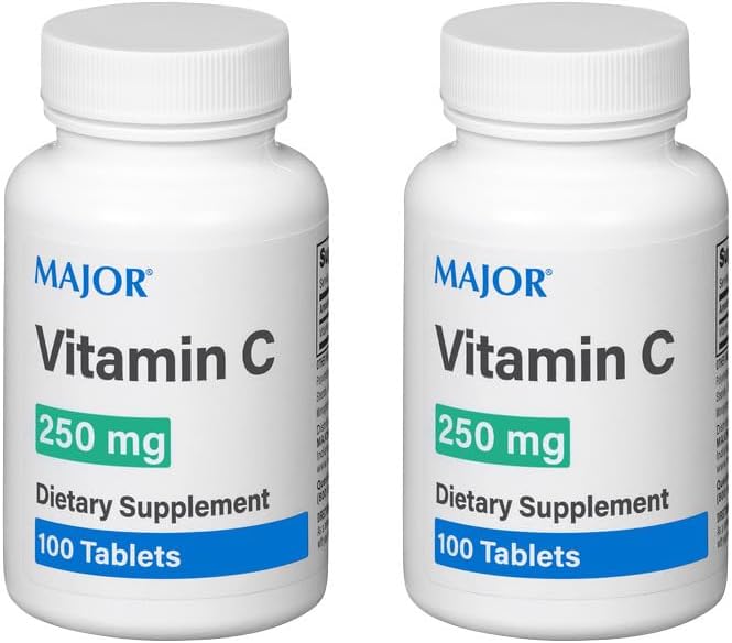 MAJOR Vitamine-C 250 mg comprimés d'acide ascorbique, 100 CT - Boîte de 2