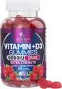 Vitamine D3 Supplément Gummy 5000 UI (125 mcg) Vitamines diététiques D pour les hommes et les femmes - Bone, Dents, Muscles et Immune Santé Support, High Potency VIT D3 Nature's Non-OGM & sans gluten - 120 Gummes