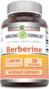 Formules étonnantes Supplément berbère $ 1200 Mg par portion $ Capsules de légumes $ Non-GMO $ Sans gluten $ Fabriqué aux États-Unis (60 Nombre, 1 Pack)