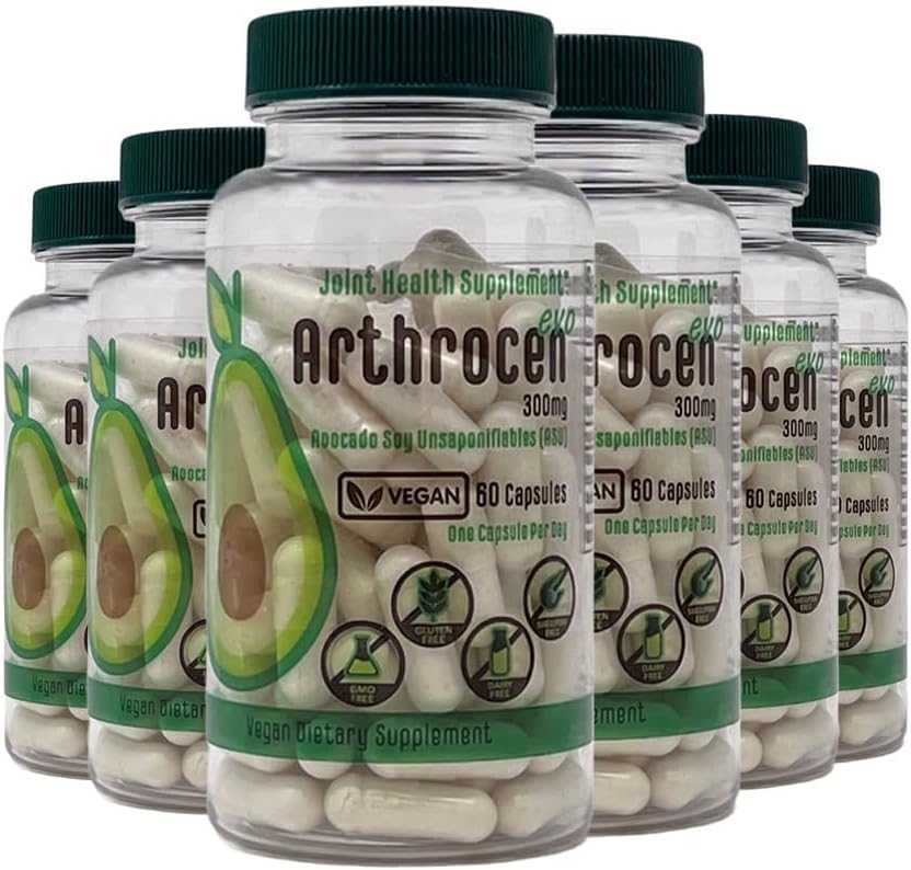 EVO Vegan supplément de santé, 300Mg avocat Soy Unsaponifiable, 60 jours d'approvisionnement, une gélule par jour (12 mois)