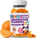 Dr Moritz Calmer et relaxer les enfants Gommies de magnésium, non-OGM et faible teneur en sucre Magnésium enfants Suppléments à chewy, Gommies de sommeil Enfants, Arôme orange